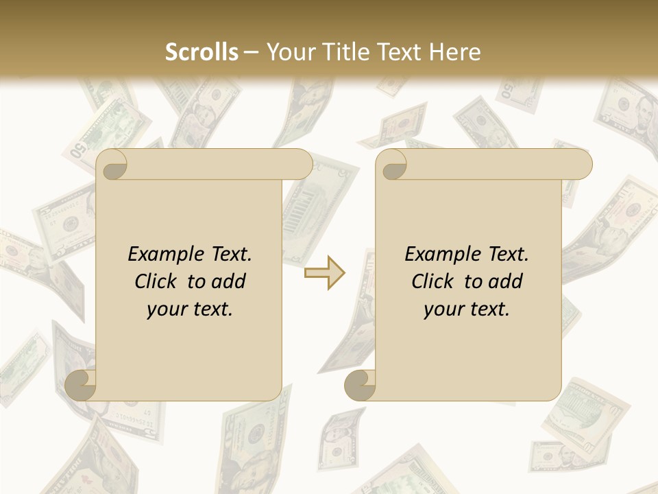 Hundred Falling Paying PowerPoint Template