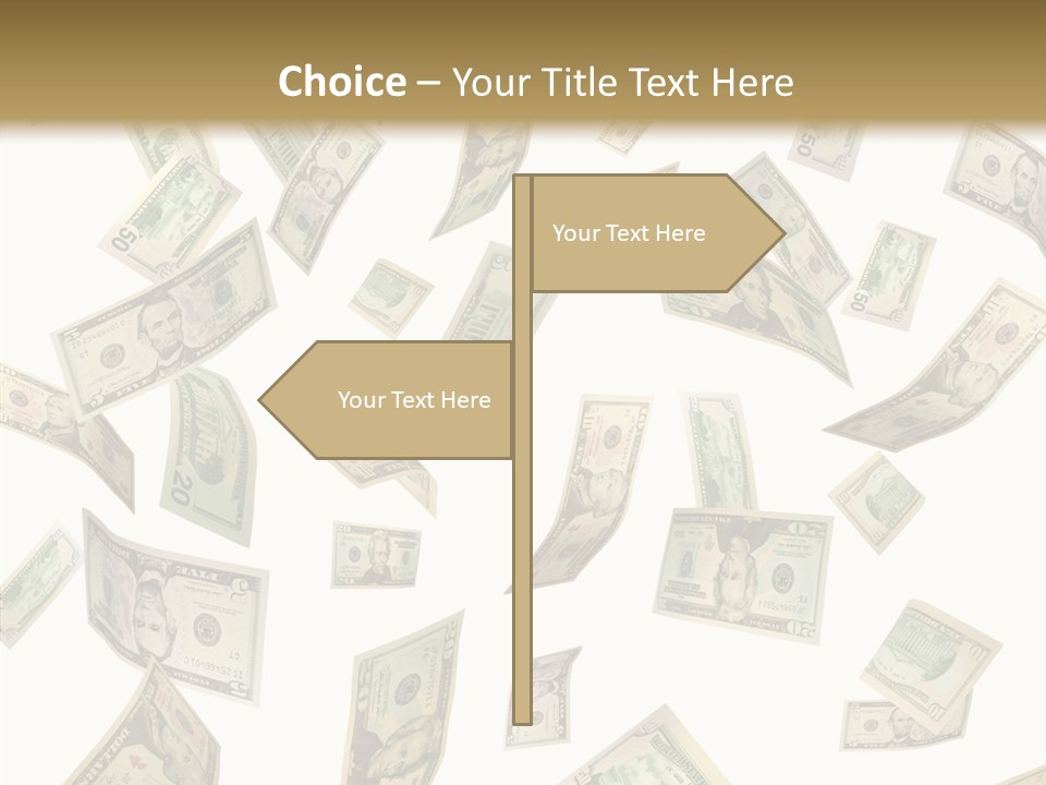Hundred Falling Paying PowerPoint Template