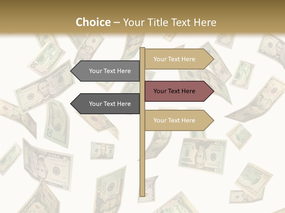 Hundred Falling Paying PowerPoint Template