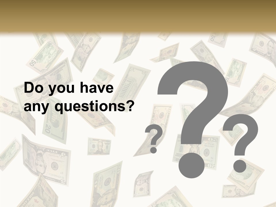 Hundred Falling Paying PowerPoint Template