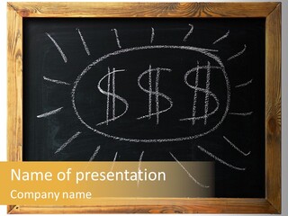 Dollar School Sign PowerPoint Template