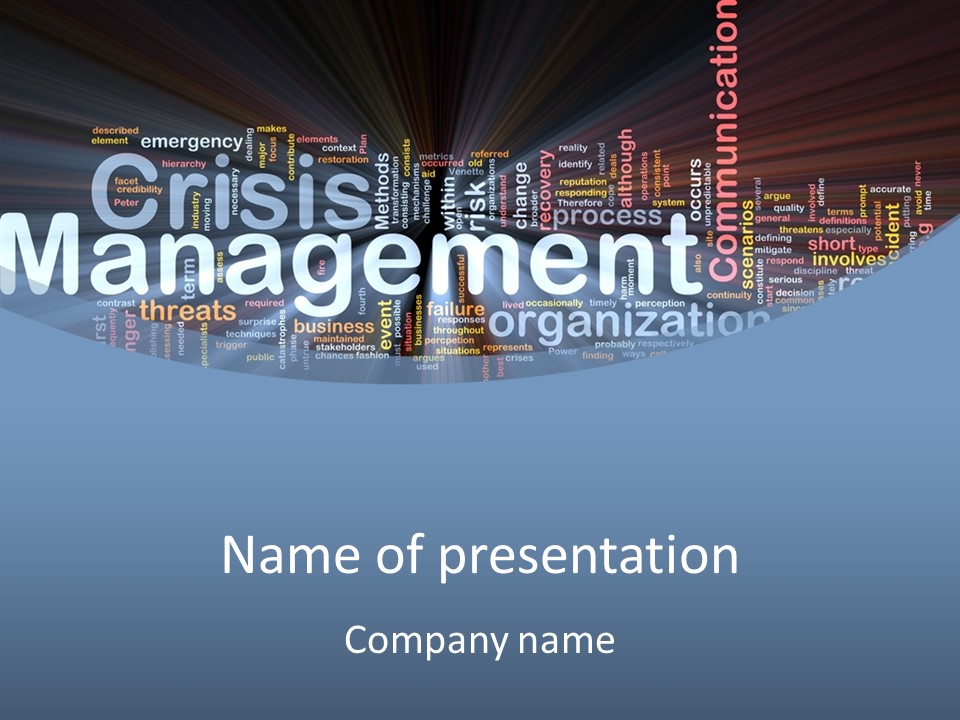 Methods Risk Crisis PowerPoint Template