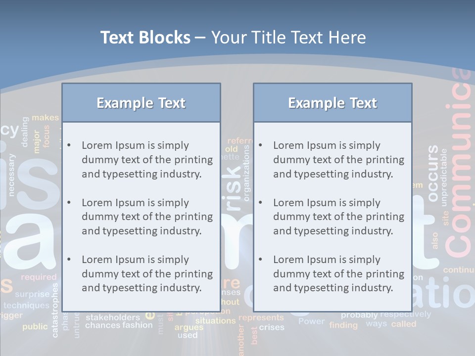 Methods Risk Crisis PowerPoint Template