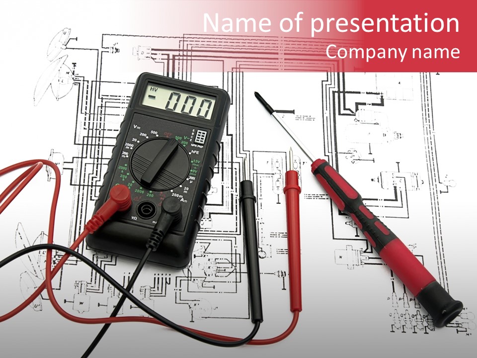 Digital Electrician Fuse PowerPoint Template