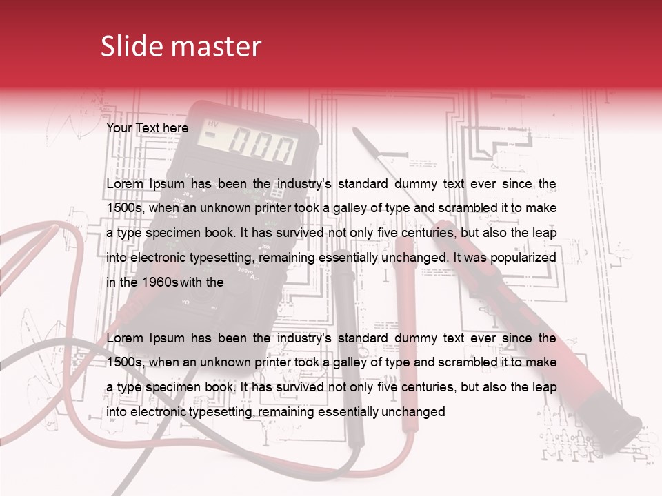 Digital Electrician Fuse PowerPoint Template