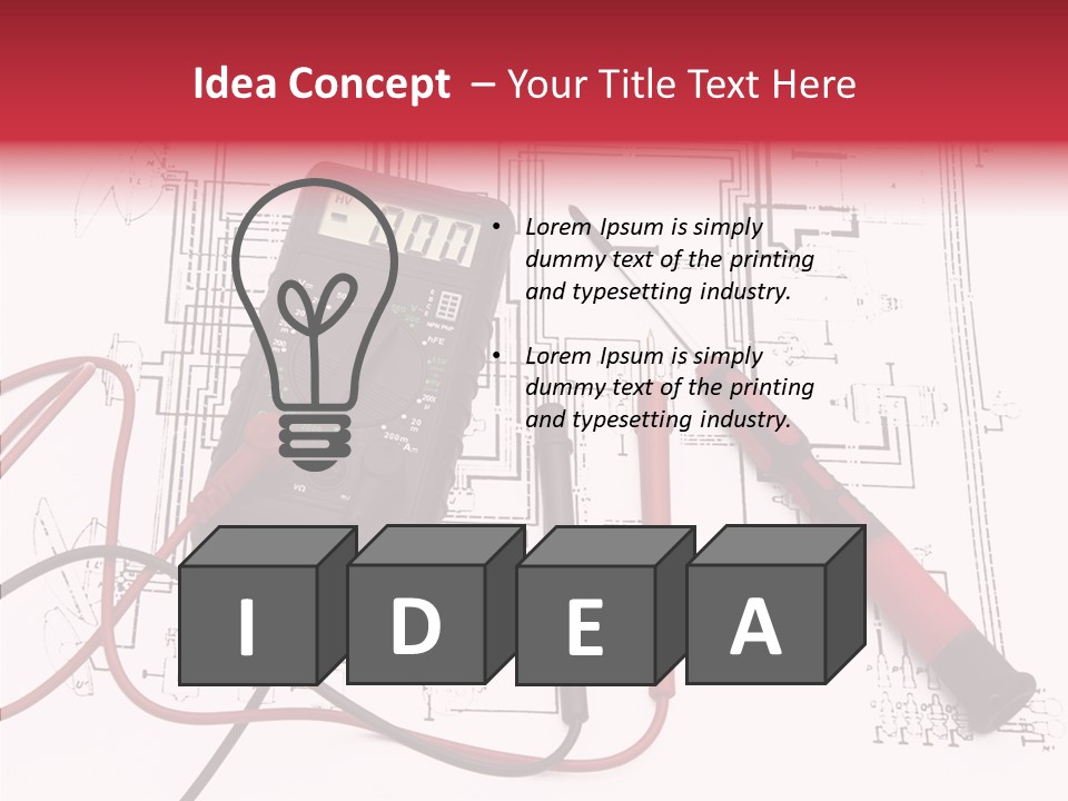 Digital Electrician Fuse PowerPoint Template