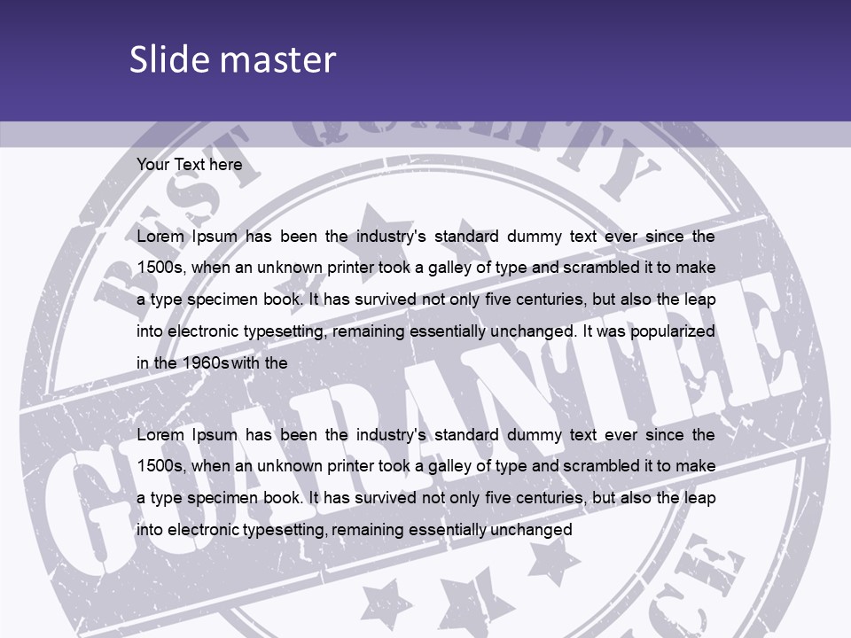 Illustration Stamp Insignia PowerPoint Template