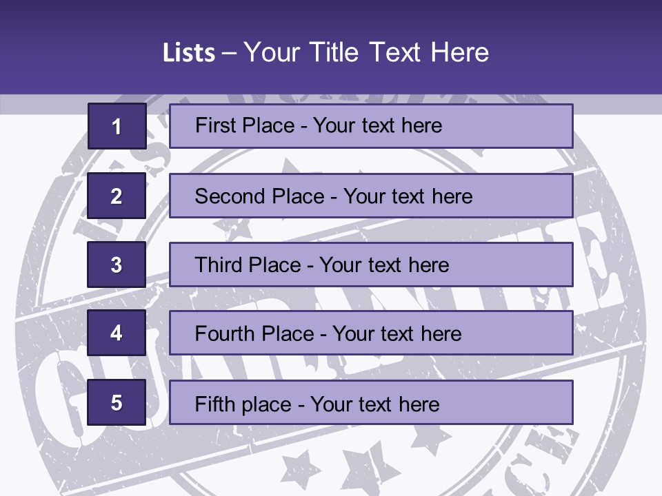 Illustration Stamp Insignia PowerPoint Template