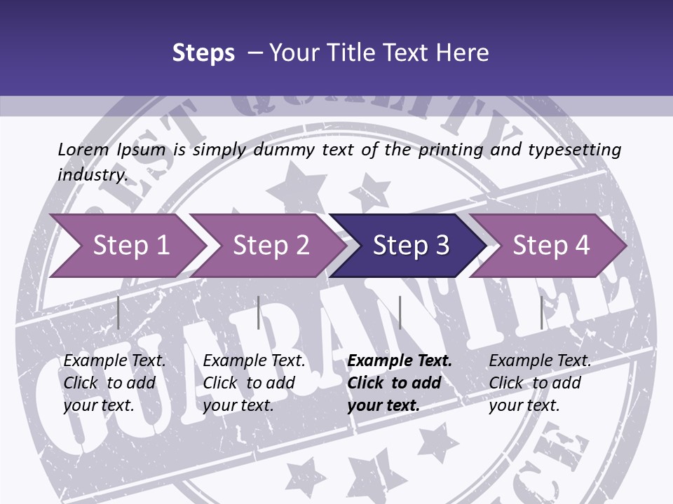 Illustration Stamp Insignia PowerPoint Template