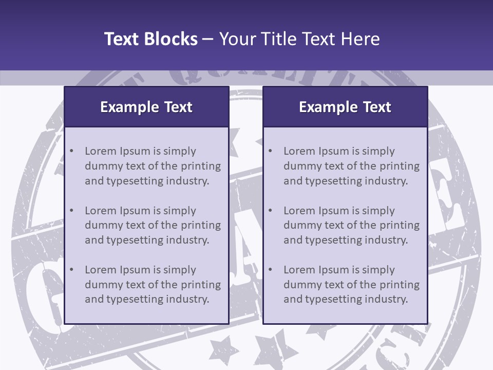 Illustration Stamp Insignia PowerPoint Template