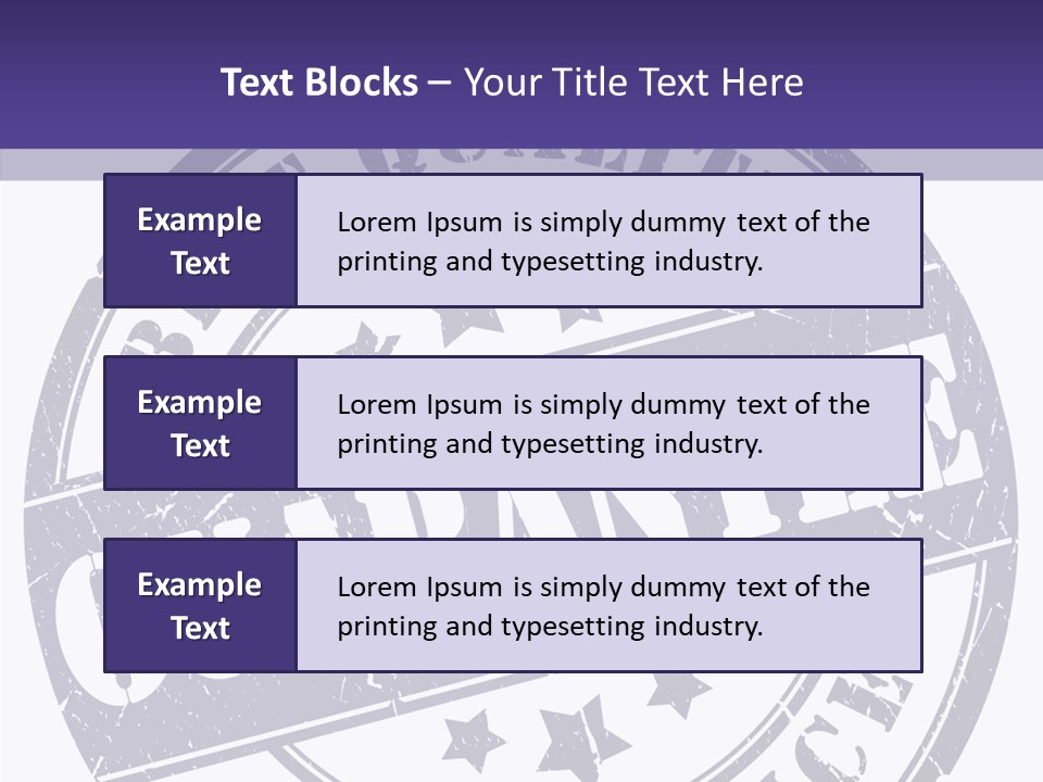 Illustration Stamp Insignia PowerPoint Template