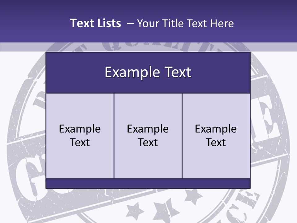 Illustration Stamp Insignia PowerPoint Template