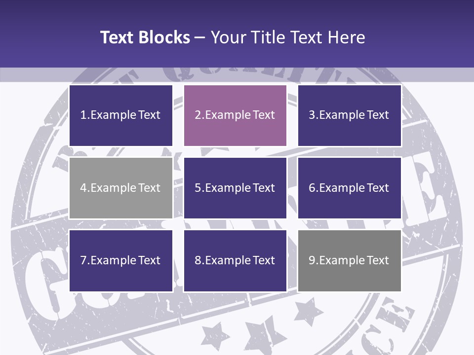 Illustration Stamp Insignia PowerPoint Template