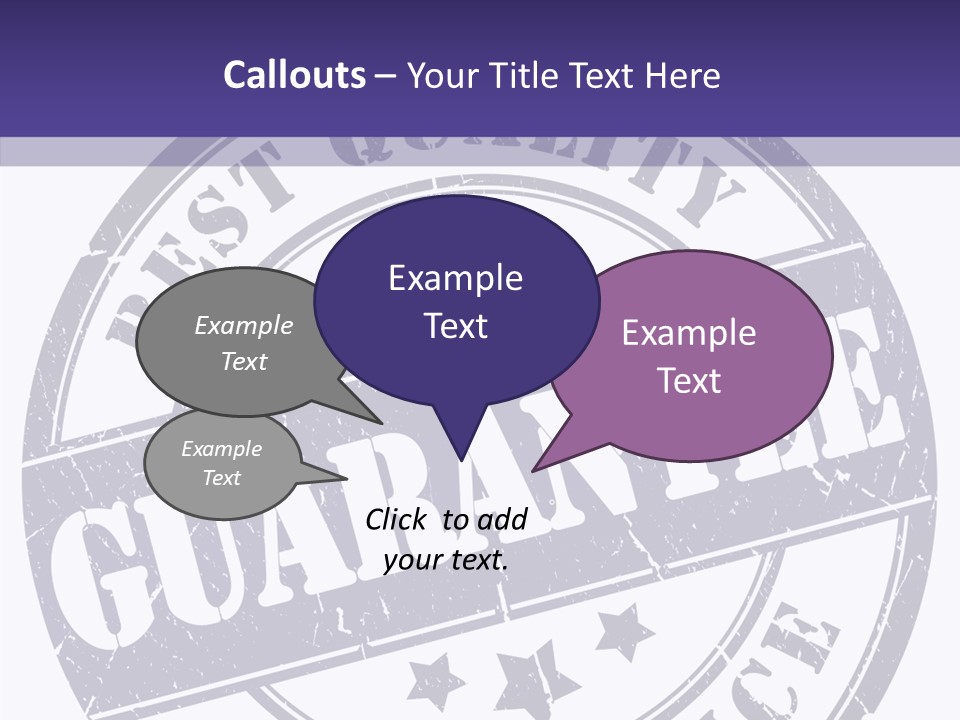 Illustration Stamp Insignia PowerPoint Template