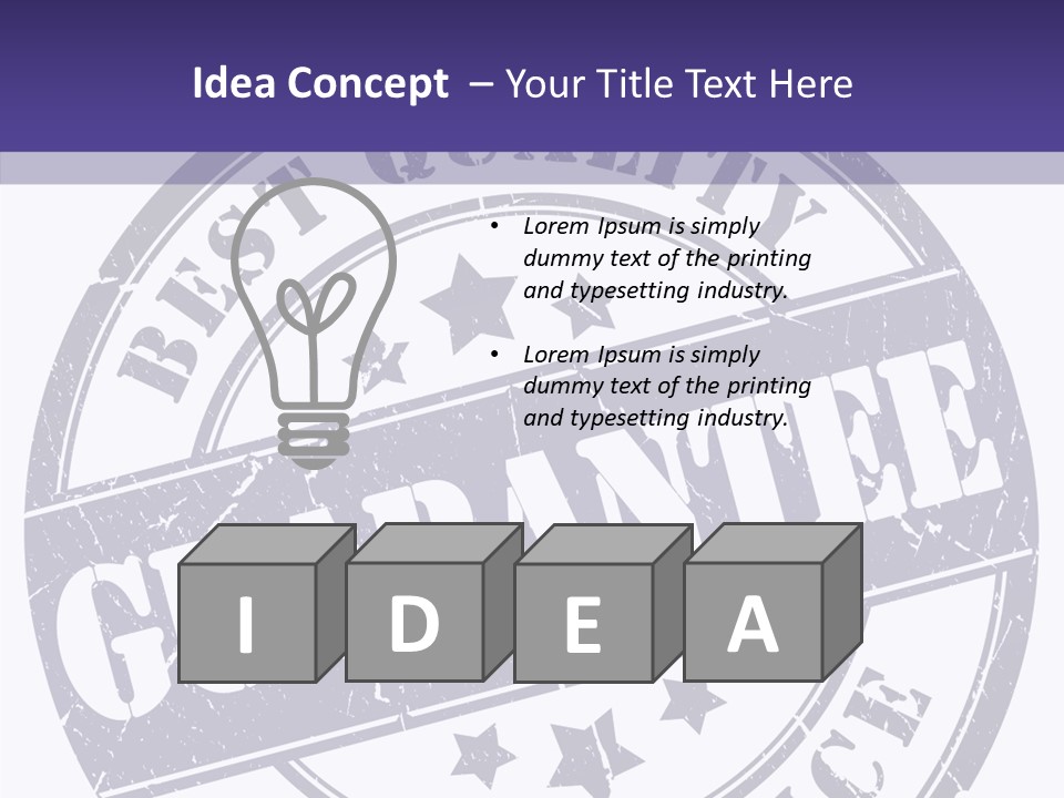 Illustration Stamp Insignia PowerPoint Template