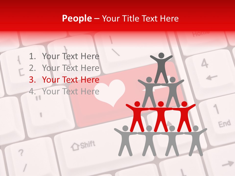 Relationship Symbol White PowerPoint Template