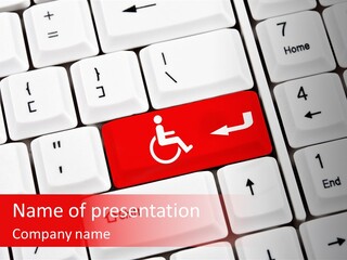 Technology Handicap Key PowerPoint Template