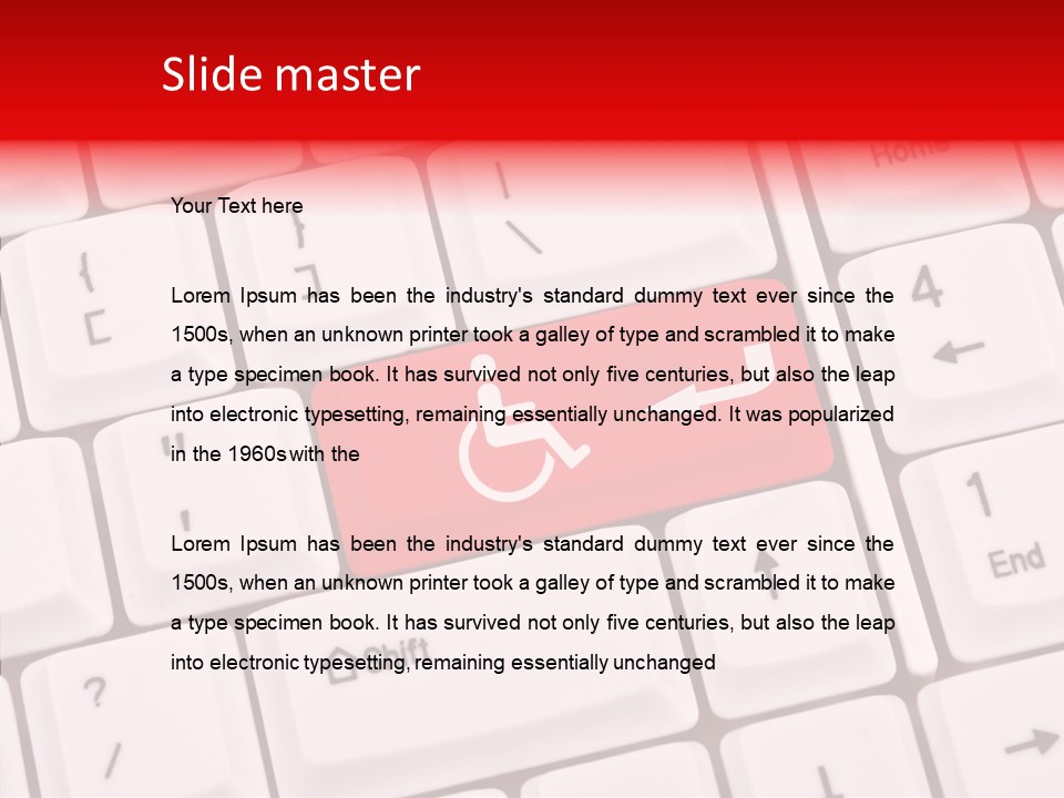 Technology Handicap Key PowerPoint Template