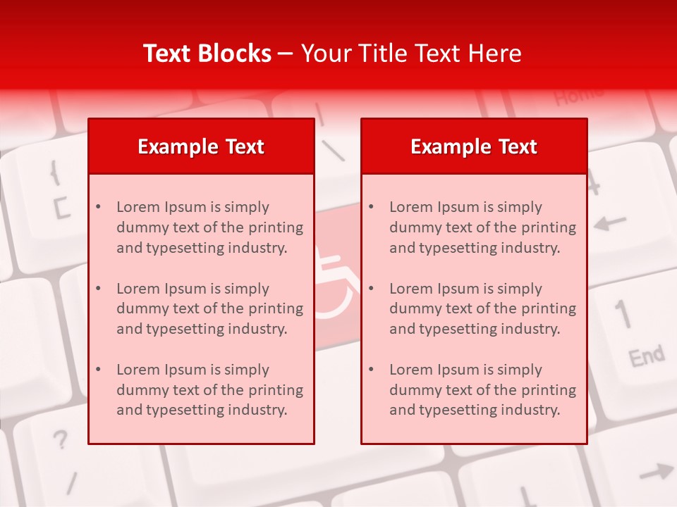 Technology Handicap Key PowerPoint Template