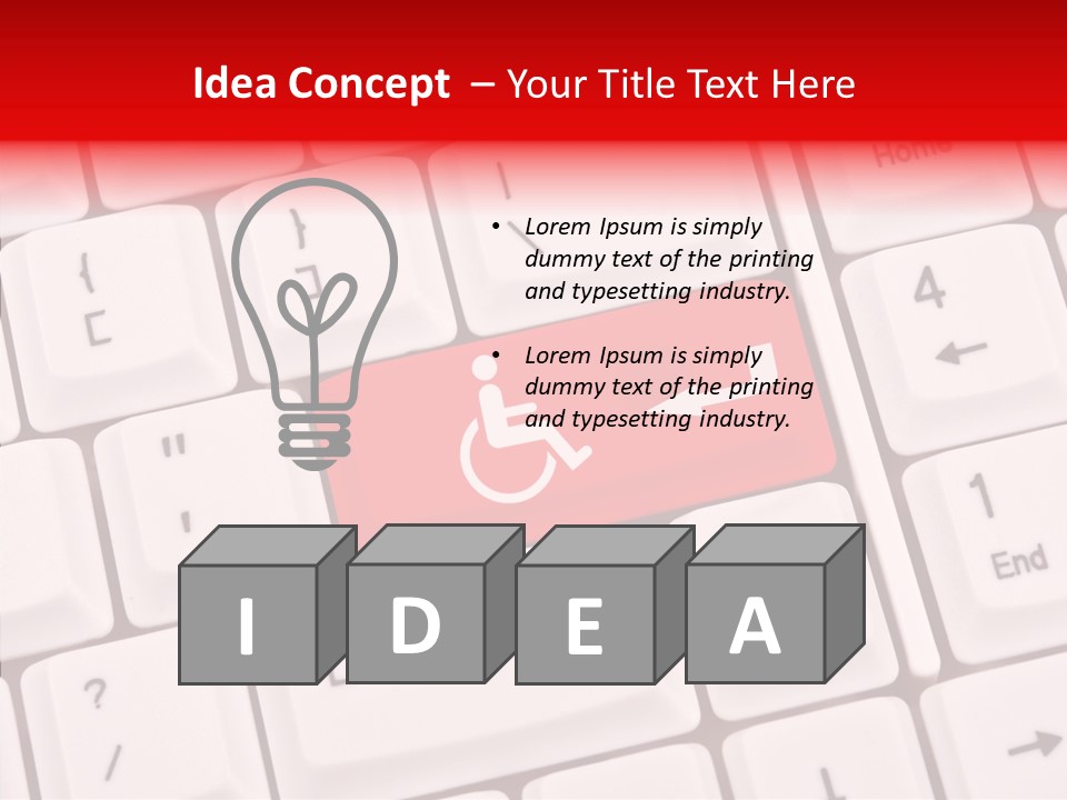 Technology Handicap Key PowerPoint Template