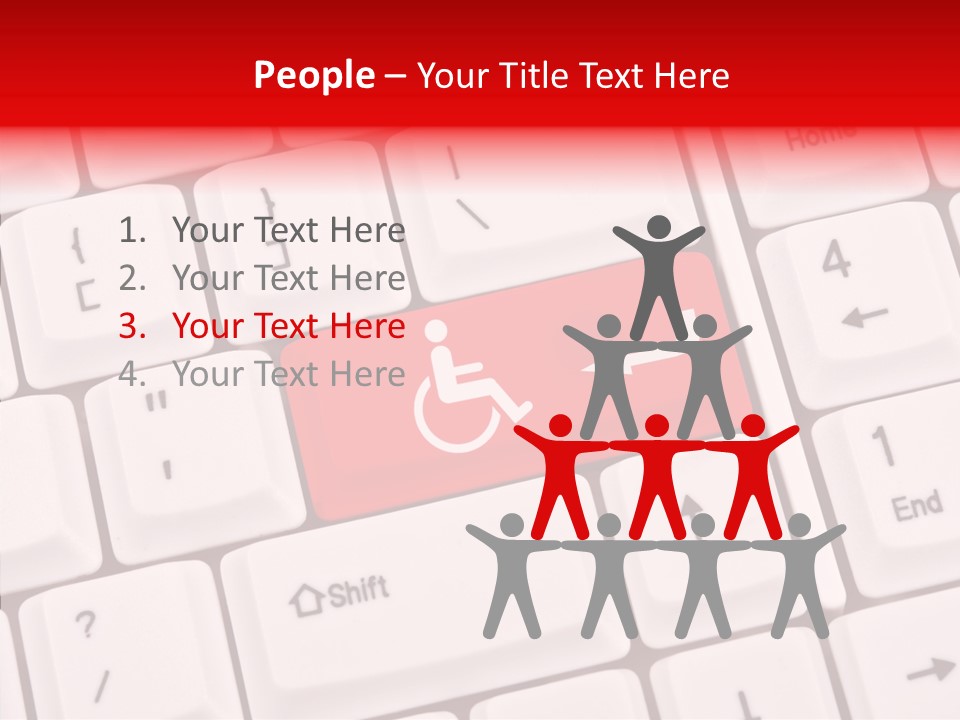 Technology Handicap Key PowerPoint Template