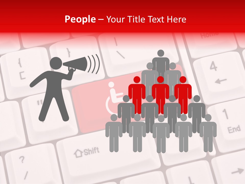 Technology Handicap Key PowerPoint Template