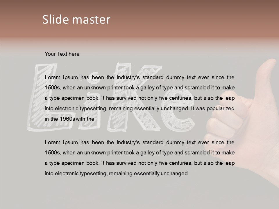 Blog Word On Line PowerPoint Template
