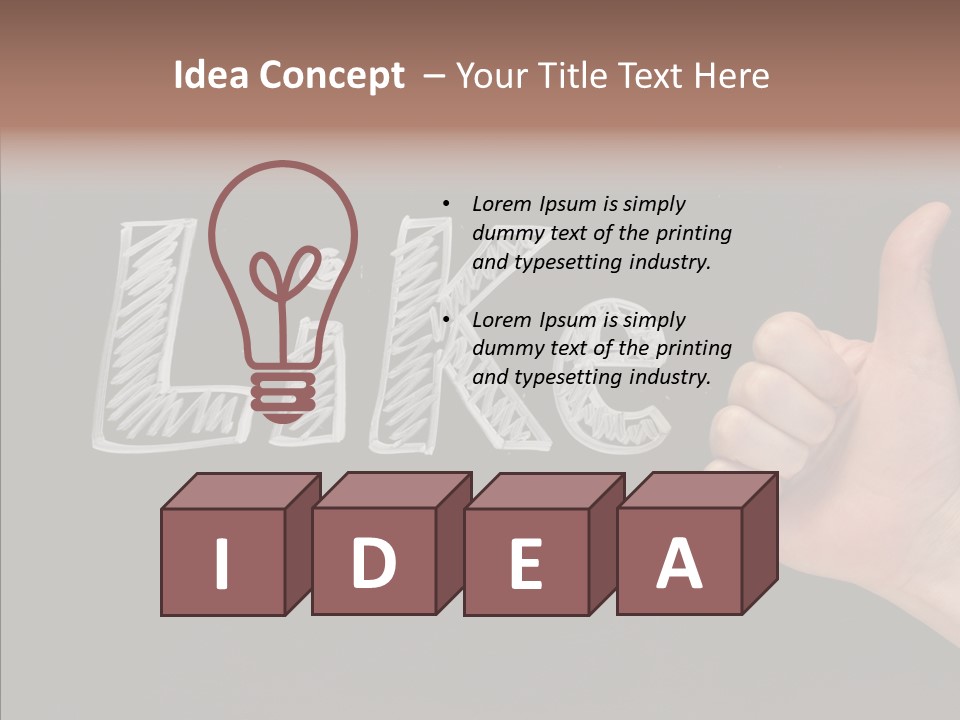 Blog Word On Line PowerPoint Template