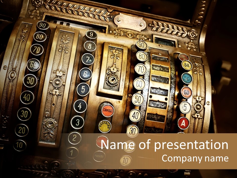 Antique Money Buying PowerPoint Template