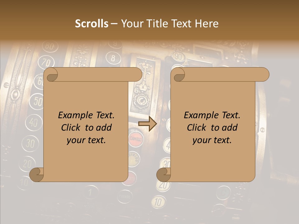 Antique Money Buying PowerPoint Template