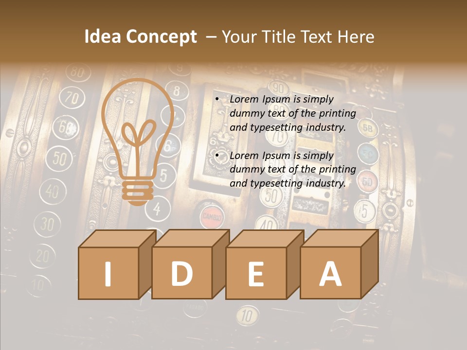 Antique Money Buying PowerPoint Template