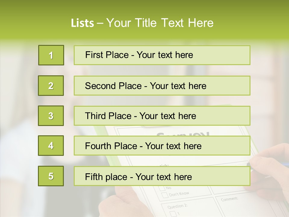 List Choice Checkbox PowerPoint Template
