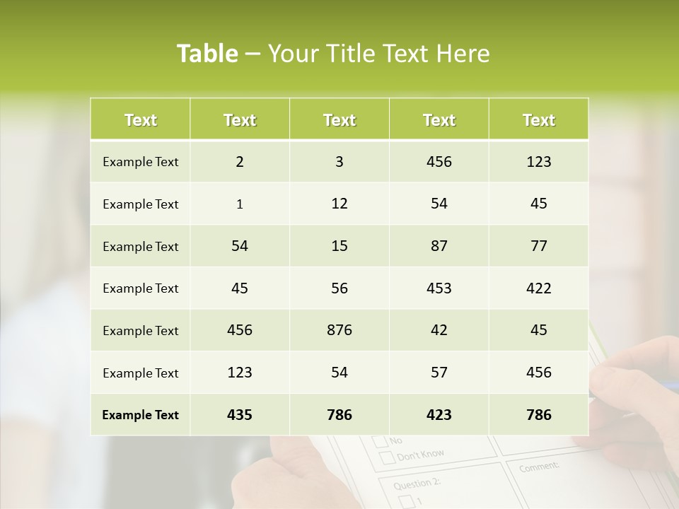List Choice Checkbox PowerPoint Template