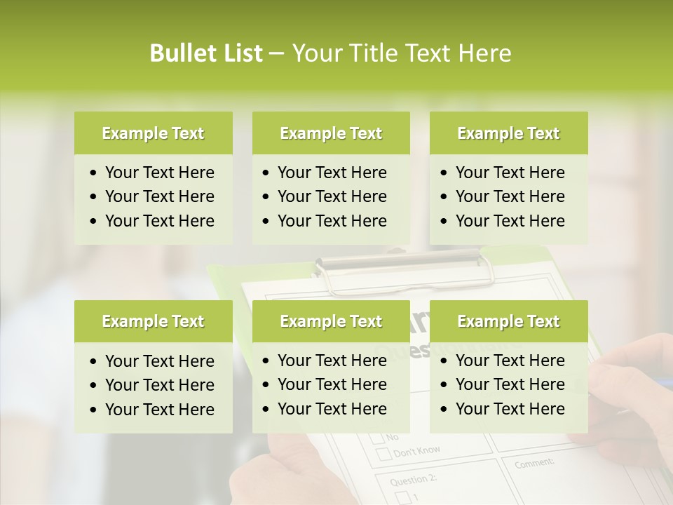 List Choice Checkbox PowerPoint Template