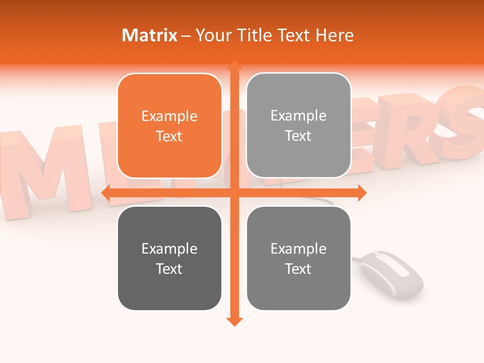 A Computer Mouse Connected To The Word Members PowerPoint Template