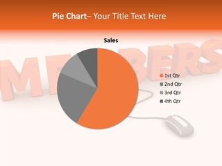 A Computer Mouse Connected To The Word Members PowerPoint Template