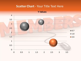 A Computer Mouse Connected To The Word Members PowerPoint Template