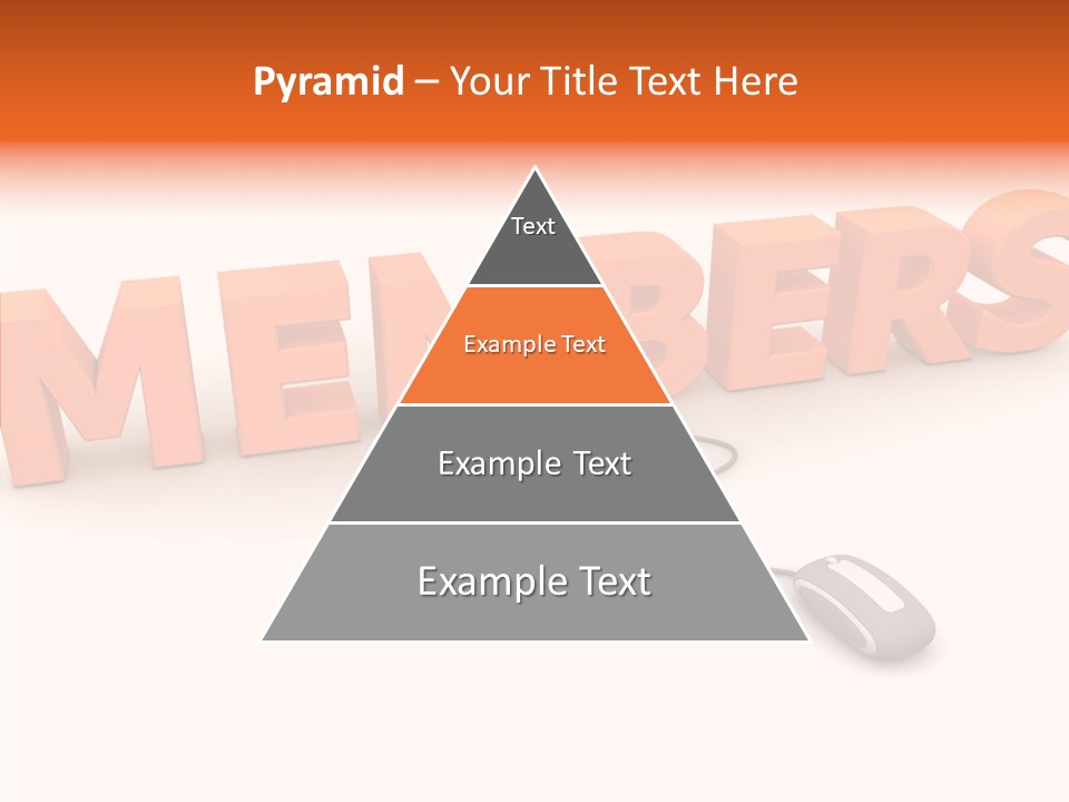 A Computer Mouse Connected To The Word Members PowerPoint Template