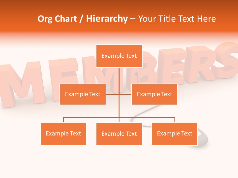 A Computer Mouse Connected To The Word Members PowerPoint Template