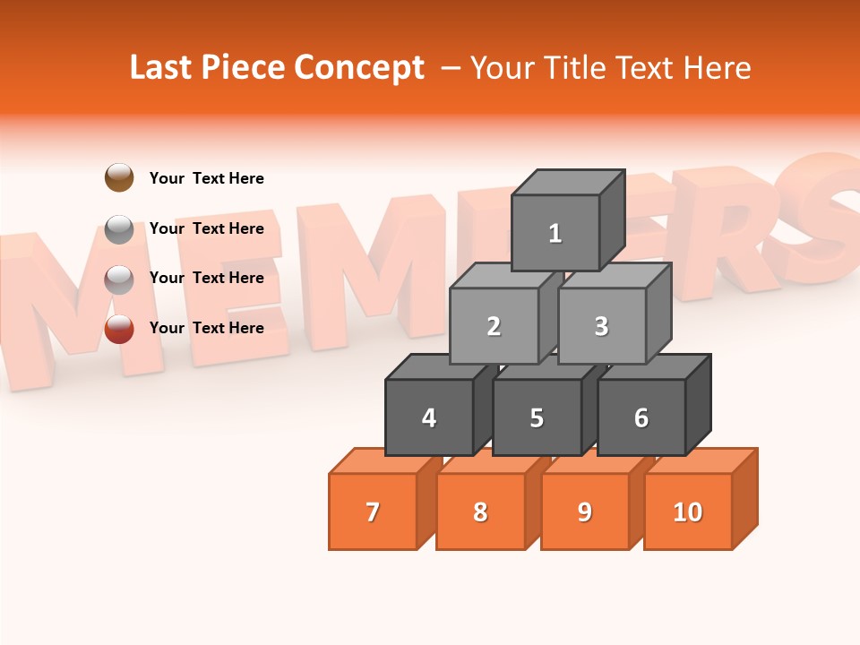 A Computer Mouse Connected To The Word Members PowerPoint Template