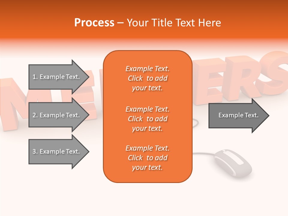 A Computer Mouse Connected To The Word Members PowerPoint Template