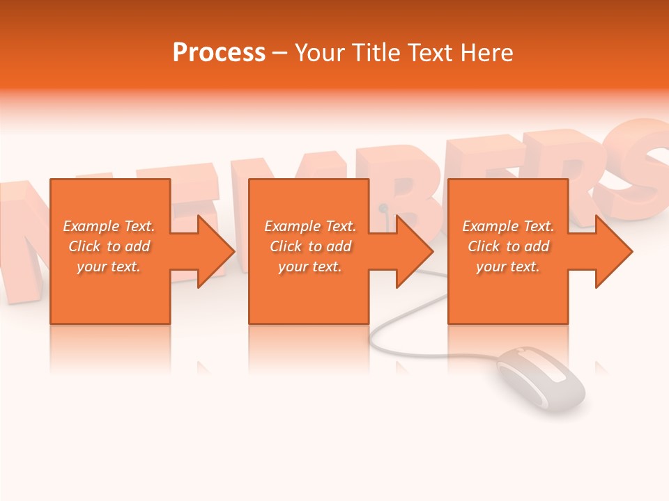 A Computer Mouse Connected To The Word Members PowerPoint Template