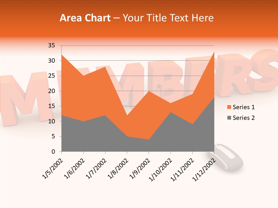 A Computer Mouse Connected To The Word Members PowerPoint Template