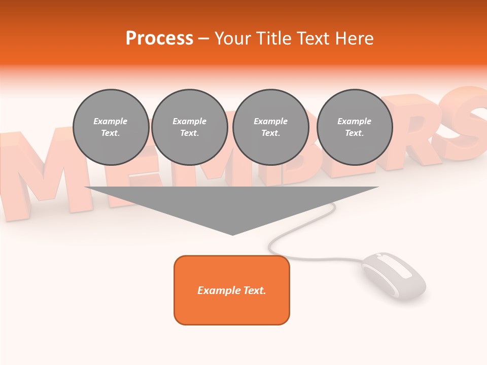A Computer Mouse Connected To The Word Members PowerPoint Template