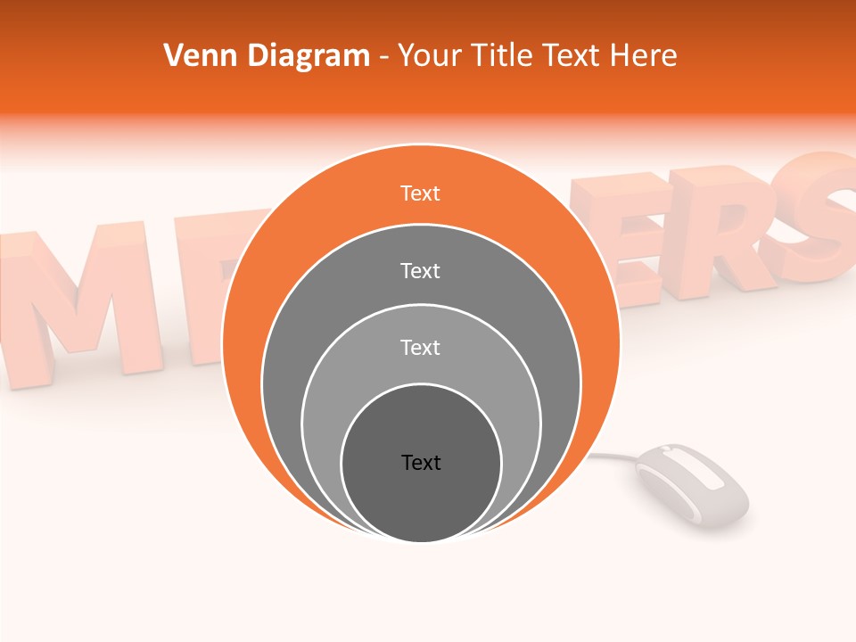 A Computer Mouse Connected To The Word Members PowerPoint Template