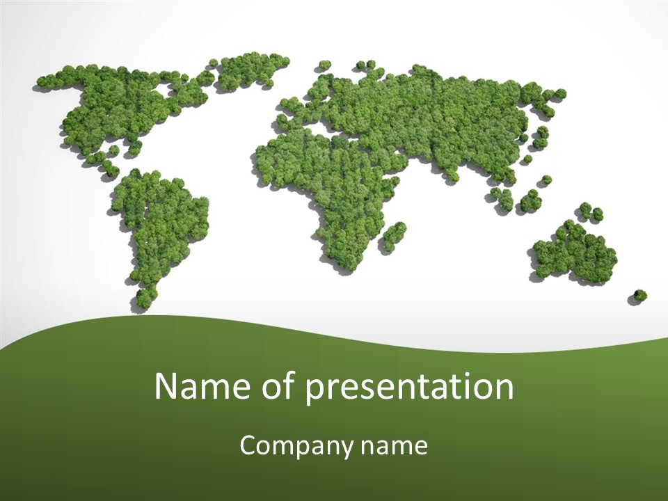 Globe Recycle Space PowerPoint Template