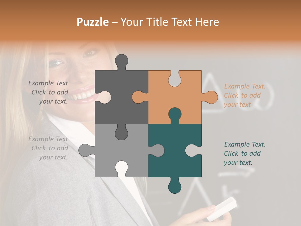 Student Glasses Question PowerPoint Template