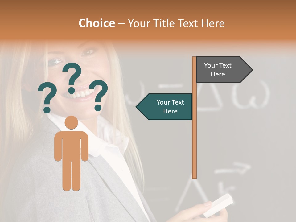 Student Glasses Question PowerPoint Template