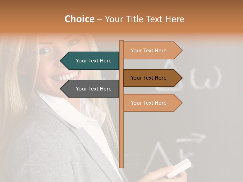 Student Glasses Question PowerPoint Template