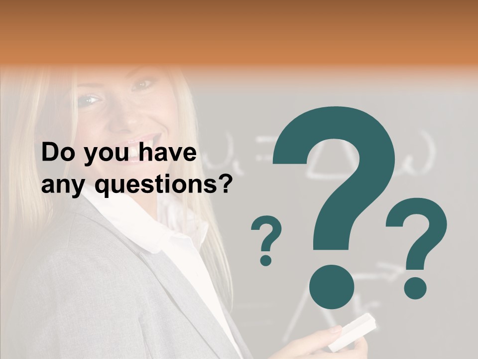 Student Glasses Question PowerPoint Template